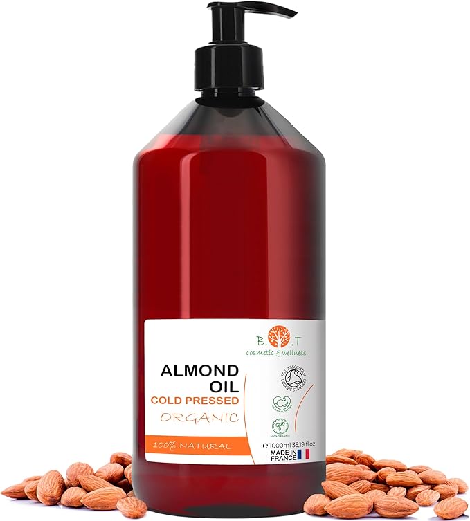 B.O.T Ekologisk Mandelolja 1L - Kallpressad Naturlig Massageolja