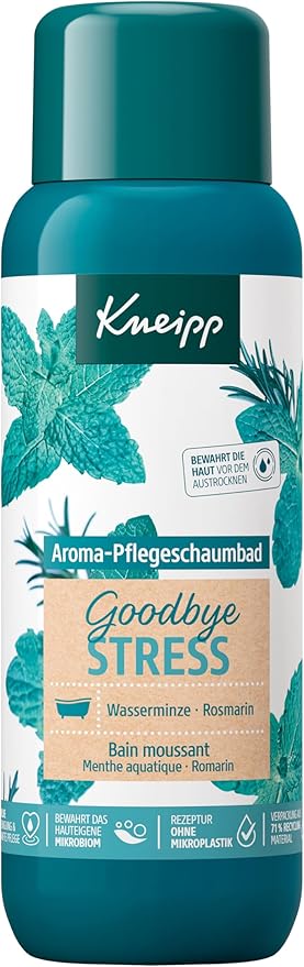 Kneipp Goodbye Stress Bubbelbad 400ml - Flerfärgad Aroma-Pflegeschaumbad med Vattenmynta & Rosmarin