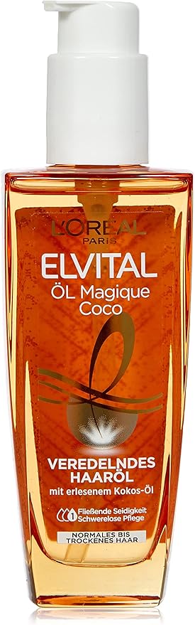 L'Oréal Paris Elvital Magisk Kokosolja 100ml - Vårdande Hårolja för Normalt till Torrt Hår