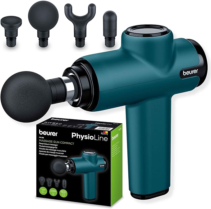 Beurer MG 99 Massagepistol med 4 Tillbehör - Triggerpunktsmassage Kompakt Muskelmassageapparat